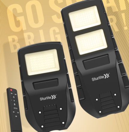 100watt - STURLITE Solar Street Light Zerix Smart Motion Sensor for Auto On/Off with Monocrystaline PV Panel